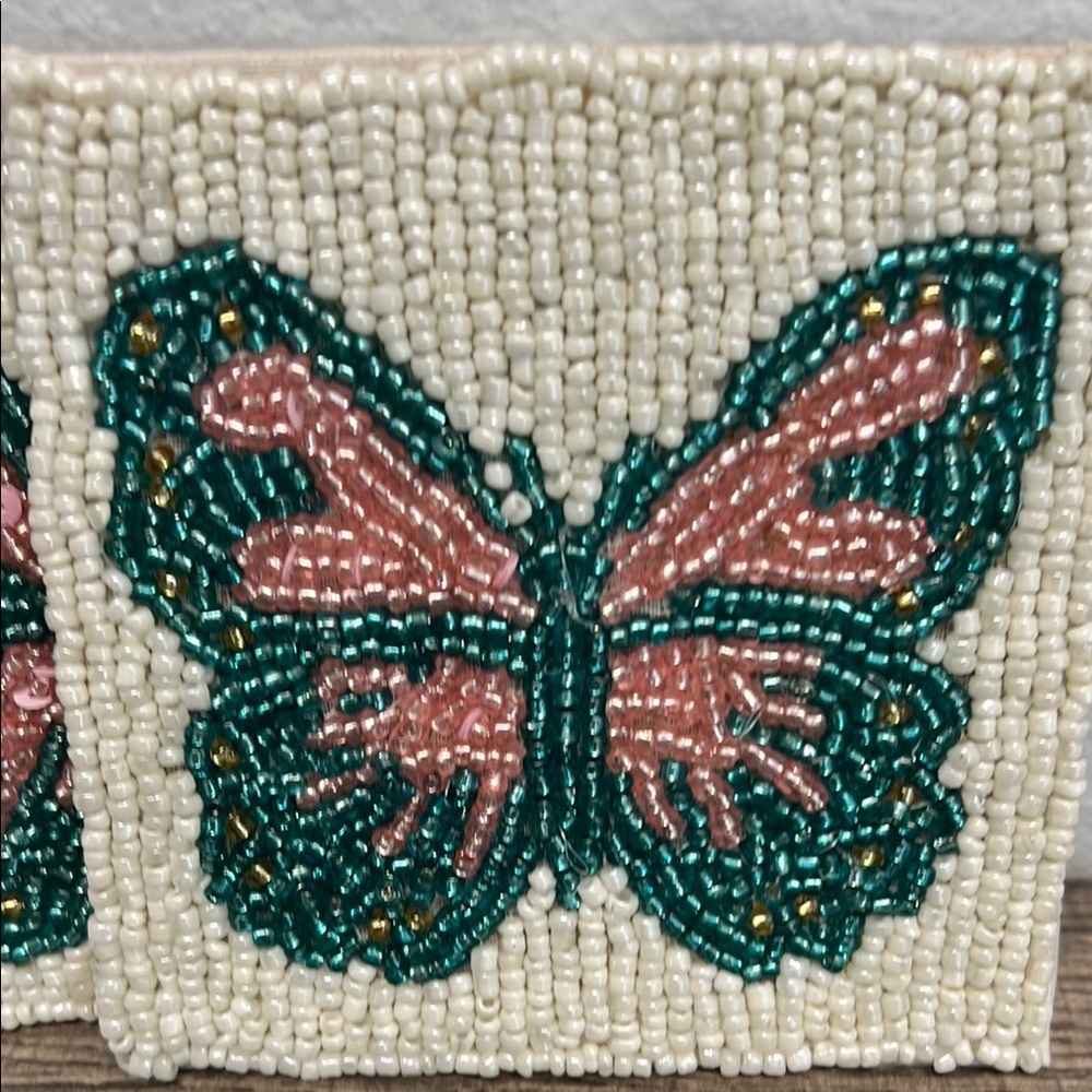 Butterfly Beaded Coasters - Picture 2 of 3